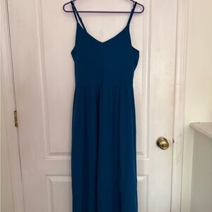 Athleta Teal Strappy Maxi Dress